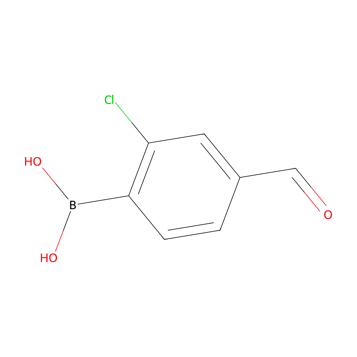 (2-Chloro-4-formylphenyl)boronic acid molecular structure, CAS 1063712-34-4