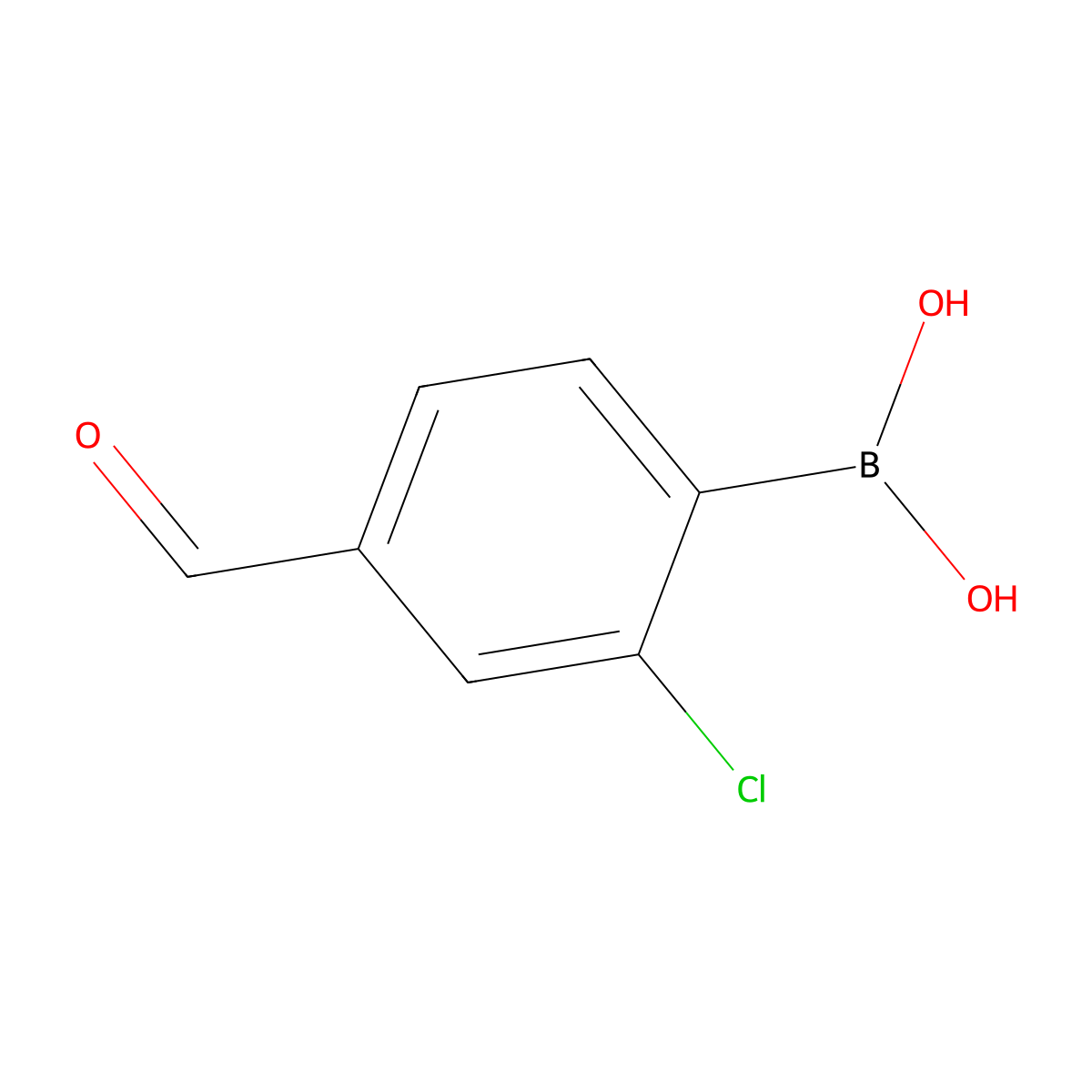 (2-Chloro-4-formylphenyl)boronic acid molecular structure, CAS 1063712-34-4