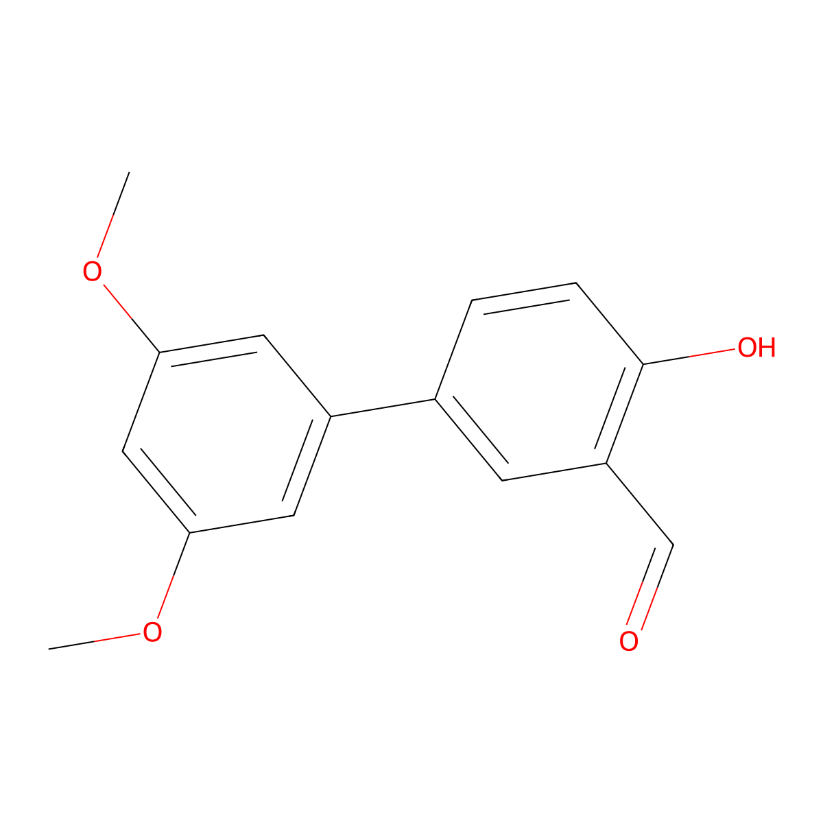 4-(3,5-Dimethoxyphenyl)-2-formylphenol molecular structure, CAS 1063714-84-0