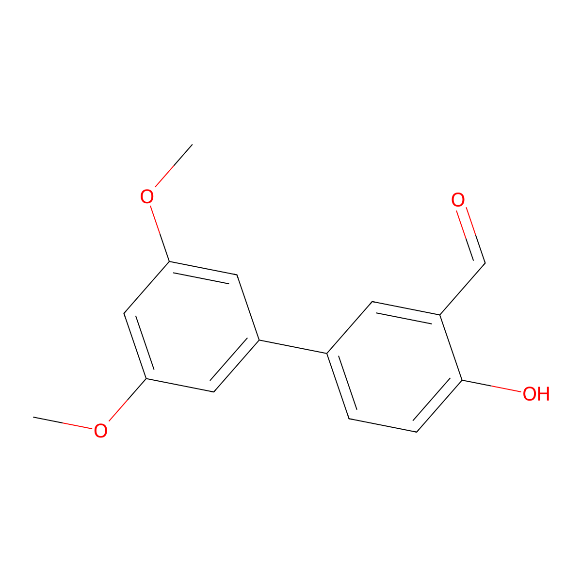 4-(3,5-Dimethoxyphenyl)-2-formylphenol molecular structure, CAS 1063714-84-0