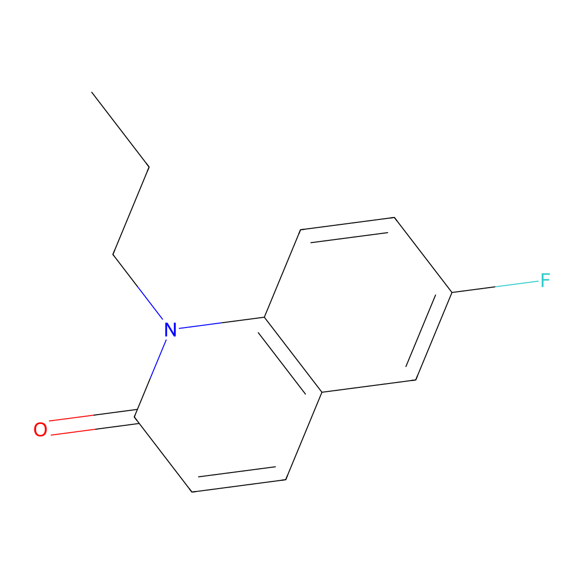 6-Fluoro-1-propyl-2(1H)-quinolinone molecular structure, CAS 106372-89-8