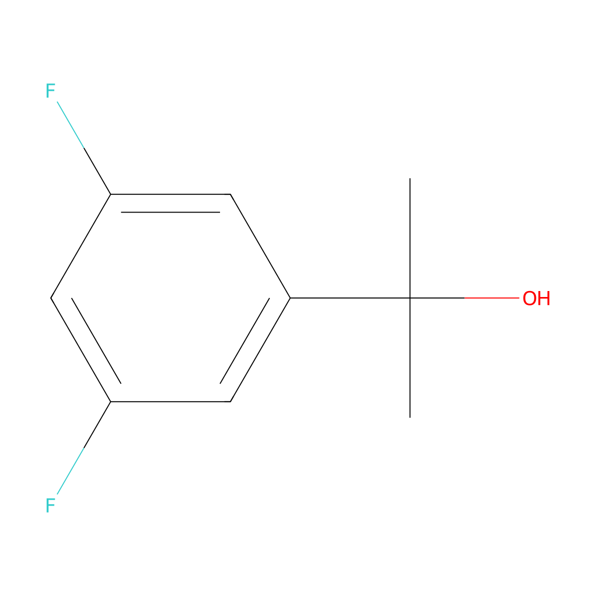 2-(3,5-Difluorophenyl)propan-2-ol molecular structure, CAS 1063733-77-6