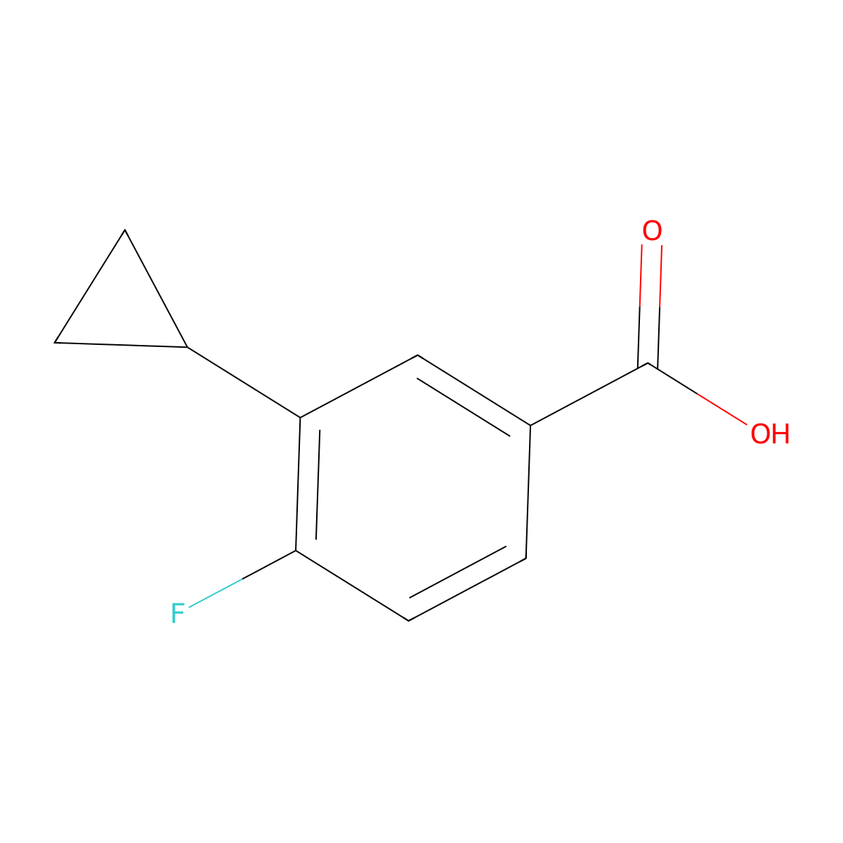3-Cyclopropyl-4-fluorobenzoic acid molecular structure, CAS 1063733-86-7