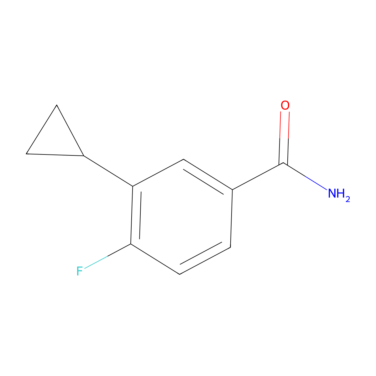 3-Cyclopropyl-4-fluorobenzamide molecular structure, CAS 1063733-88-9