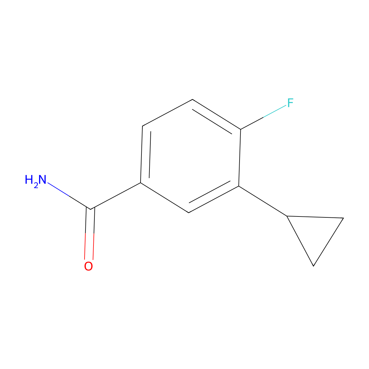 3-Cyclopropyl-4-fluorobenzamide molecular structure, CAS 1063733-88-9