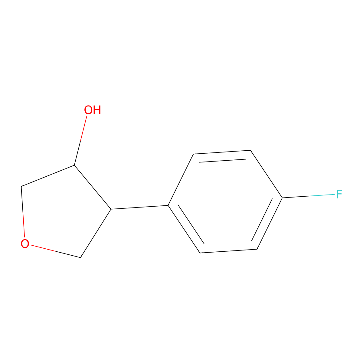 4-(4-Fluorophenyl)tetrahydrofuran-3-ol molecular structure, CAS 1063733-92-5