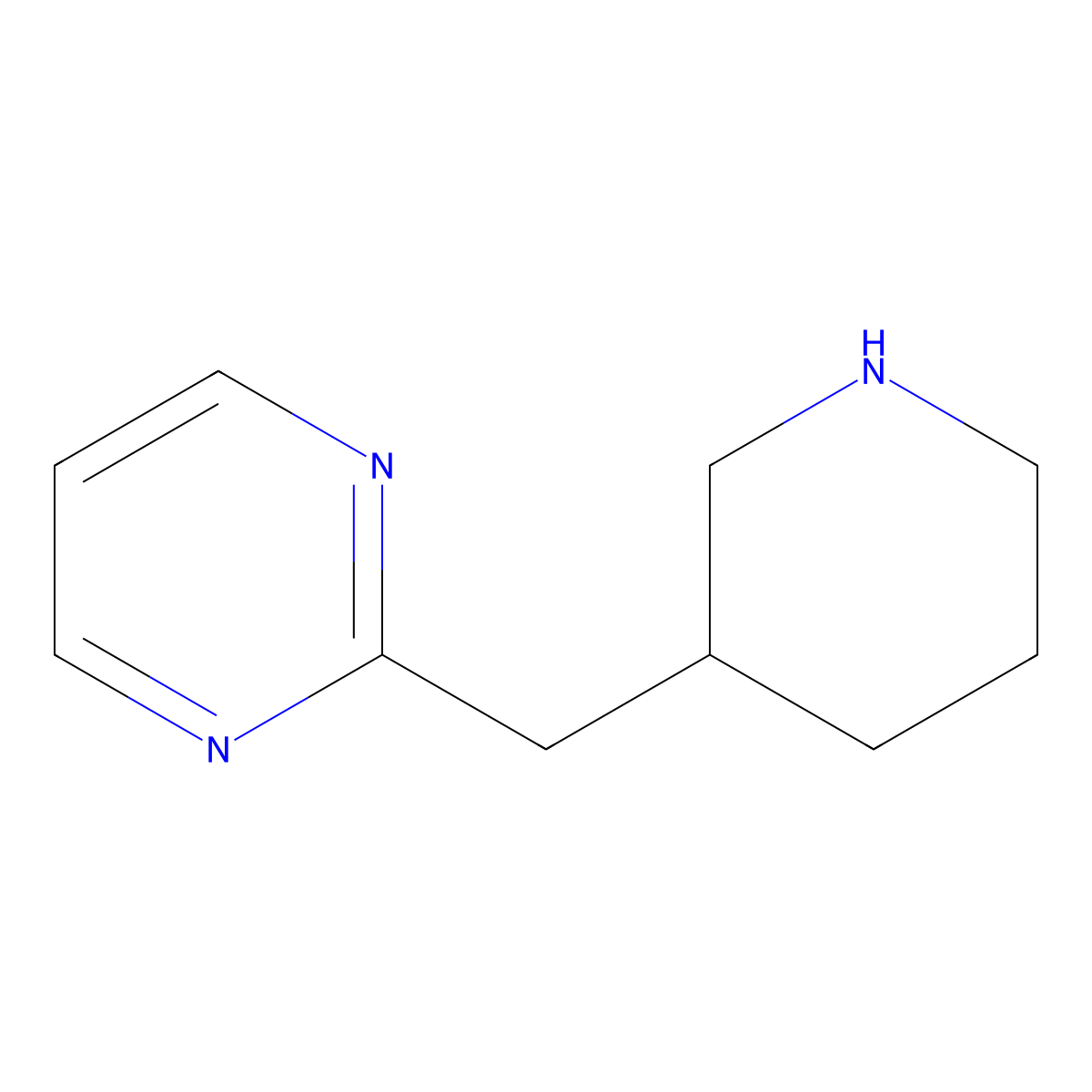 2-(Piperidin-3-ylmethyl)pyrimidine molecular structure, CAS 1063734-07-5