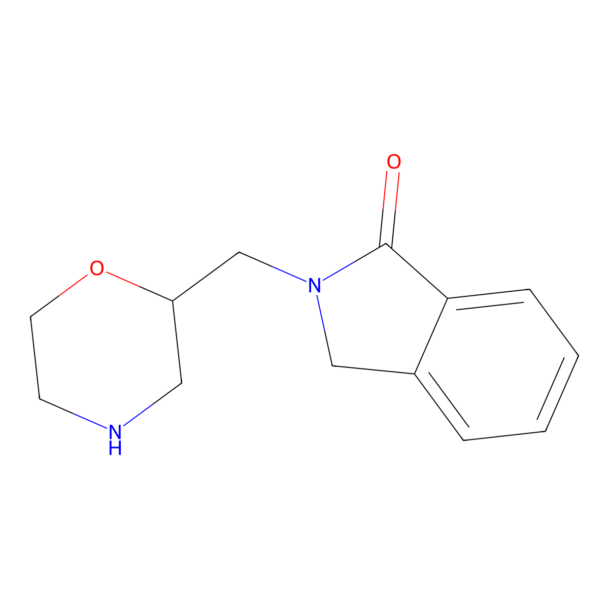 2-((Morpholin-2-yl)methyl)isoindolin-1-one molecular structure, CAS 1063734-70-2