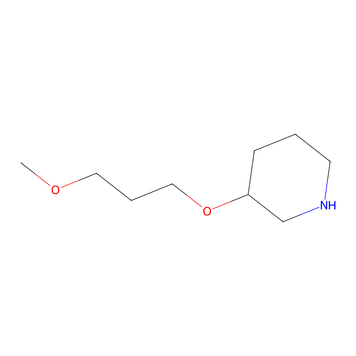 3-(3-Methoxypropoxy)piperidine molecular structure, CAS 1063734-80-4