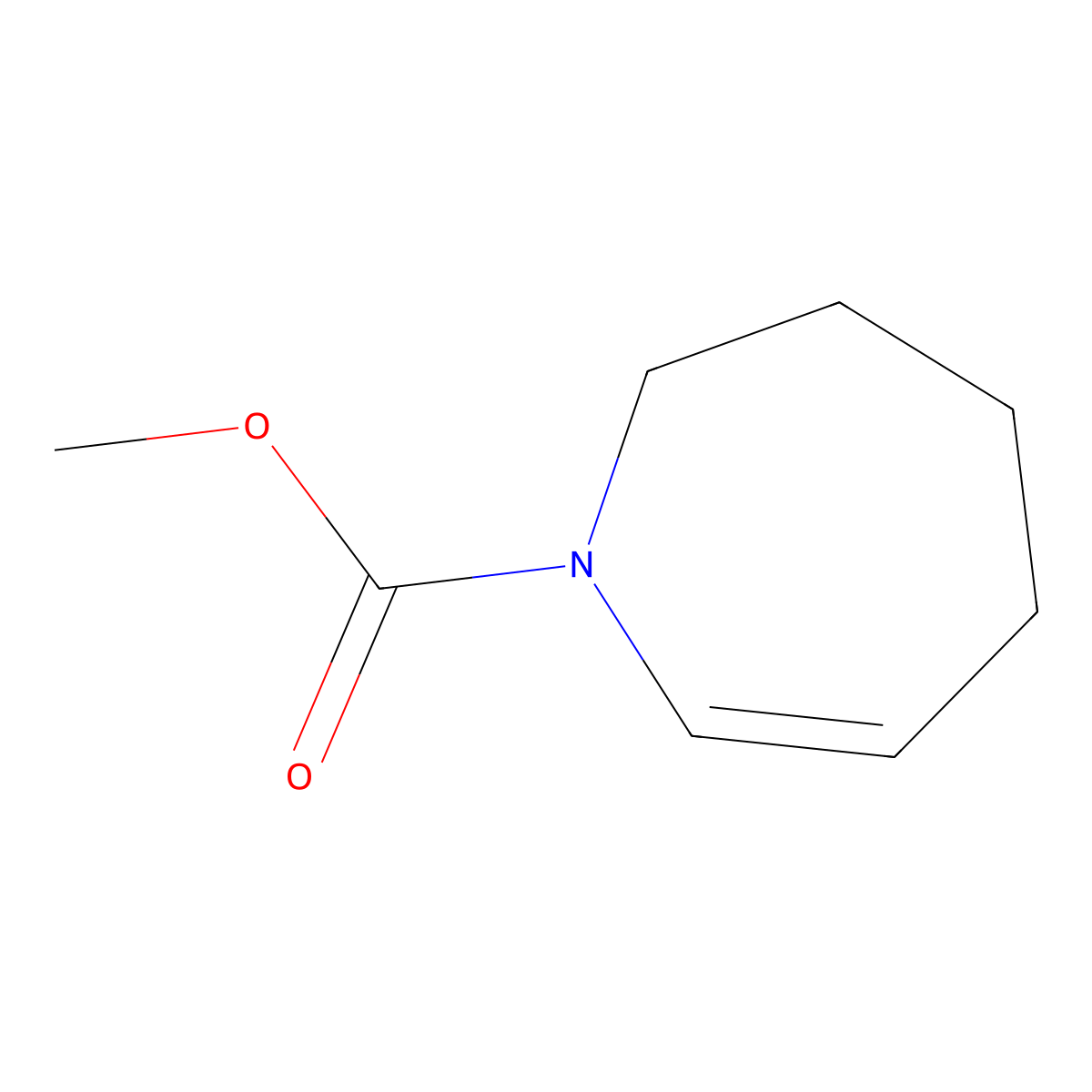 Methyl 2,3,4,5-tetrahydro-1H-azepine-1-carboxylate molecular structure, CAS 106375-89-7