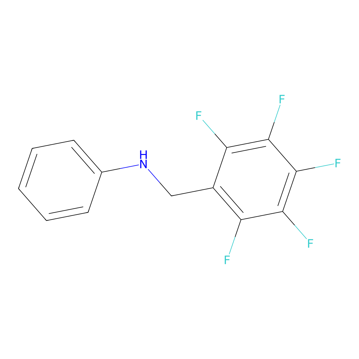 2,3,4,5,6-Pentafluoro-N-phenylbenzenemethanamine molecular structure, CAS 106376-17-4