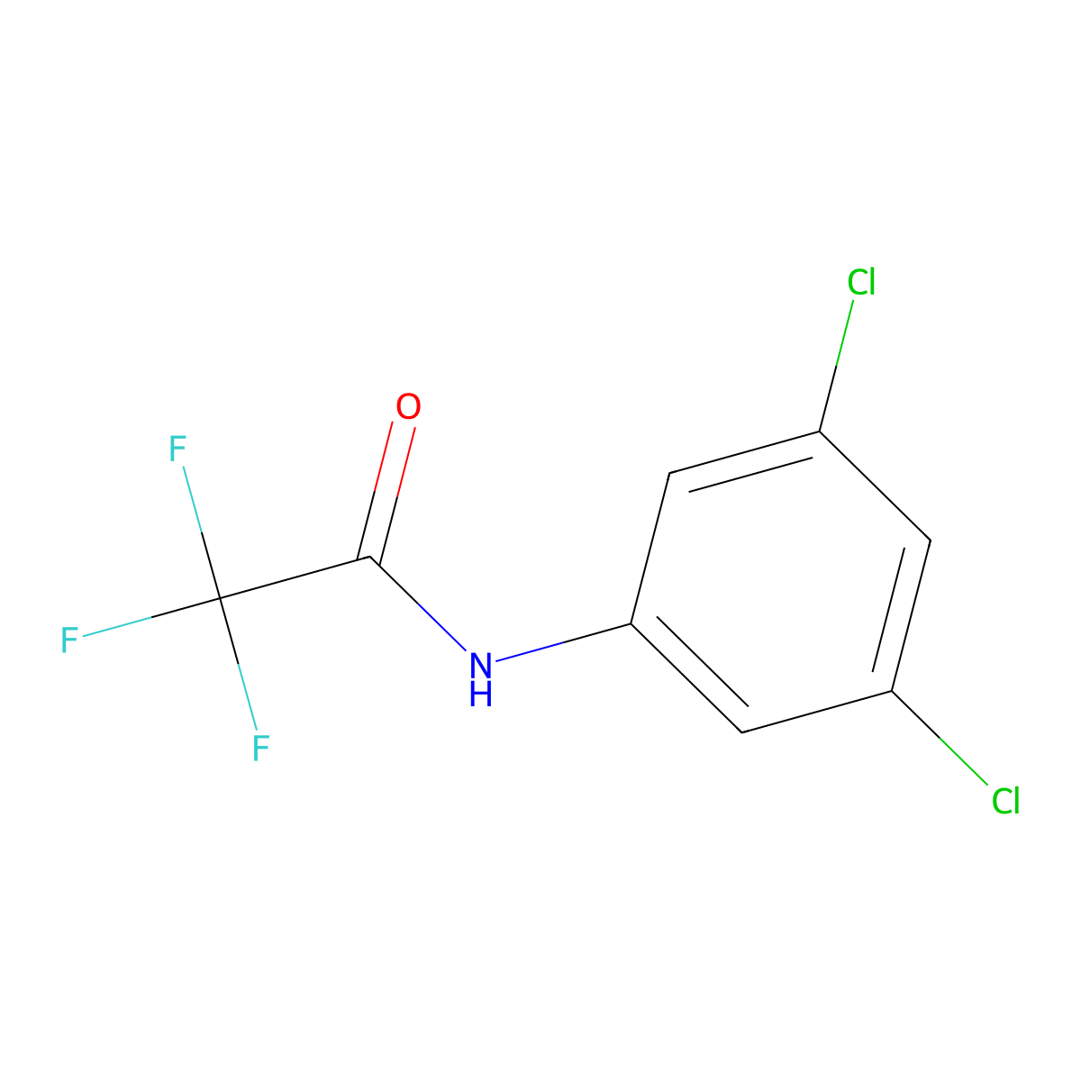 N-(3,5-dichlorophenyl)-2,2,2-trifluoroacetamide molecular structure, CAS 106376-29-8
