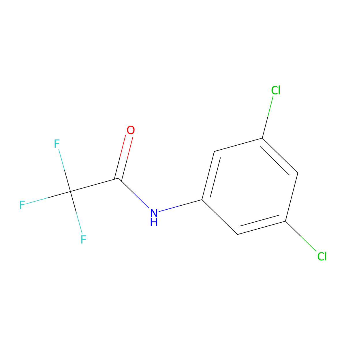 N-(3,5-dichlorophenyl)-2,2,2-trifluoroacetamide molecular structure, CAS 106376-29-8