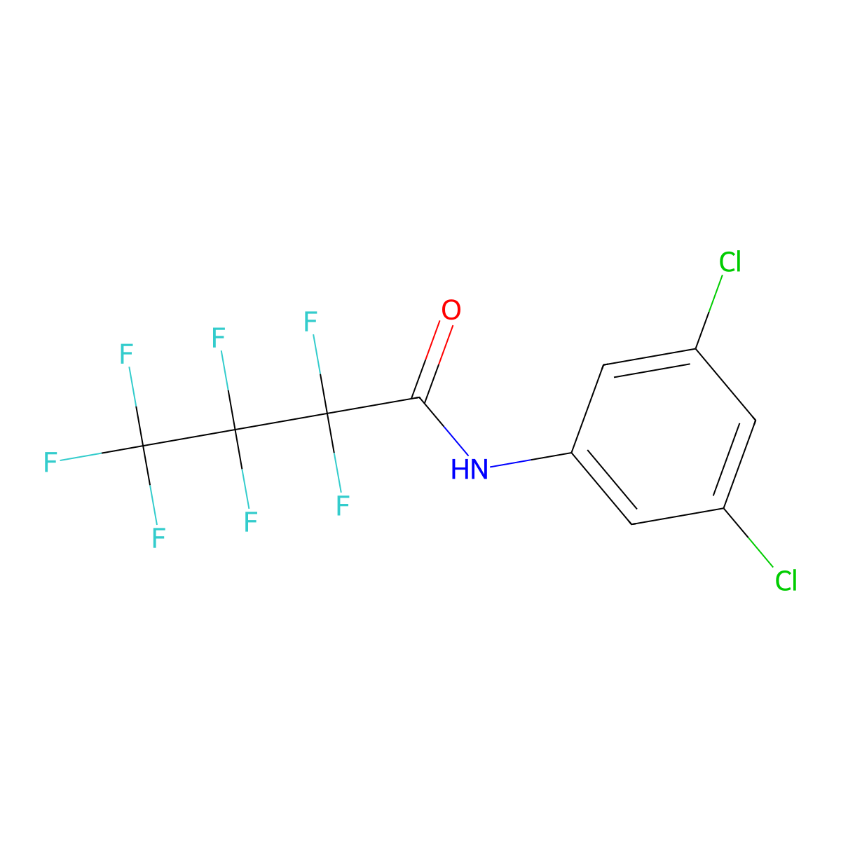 N-(3,5-Dichlorophenyl)-2,2,3,3,4,4,4-heptafluorobutanamide molecular structure, CAS 106376-38-9
