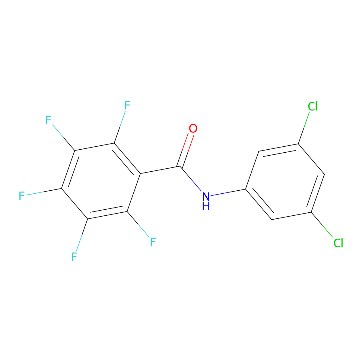N-(3,5-dichlorophenyl)-2,3,4,5,6-pentafluorobenzamide molecular structure, CAS 106376-47-0