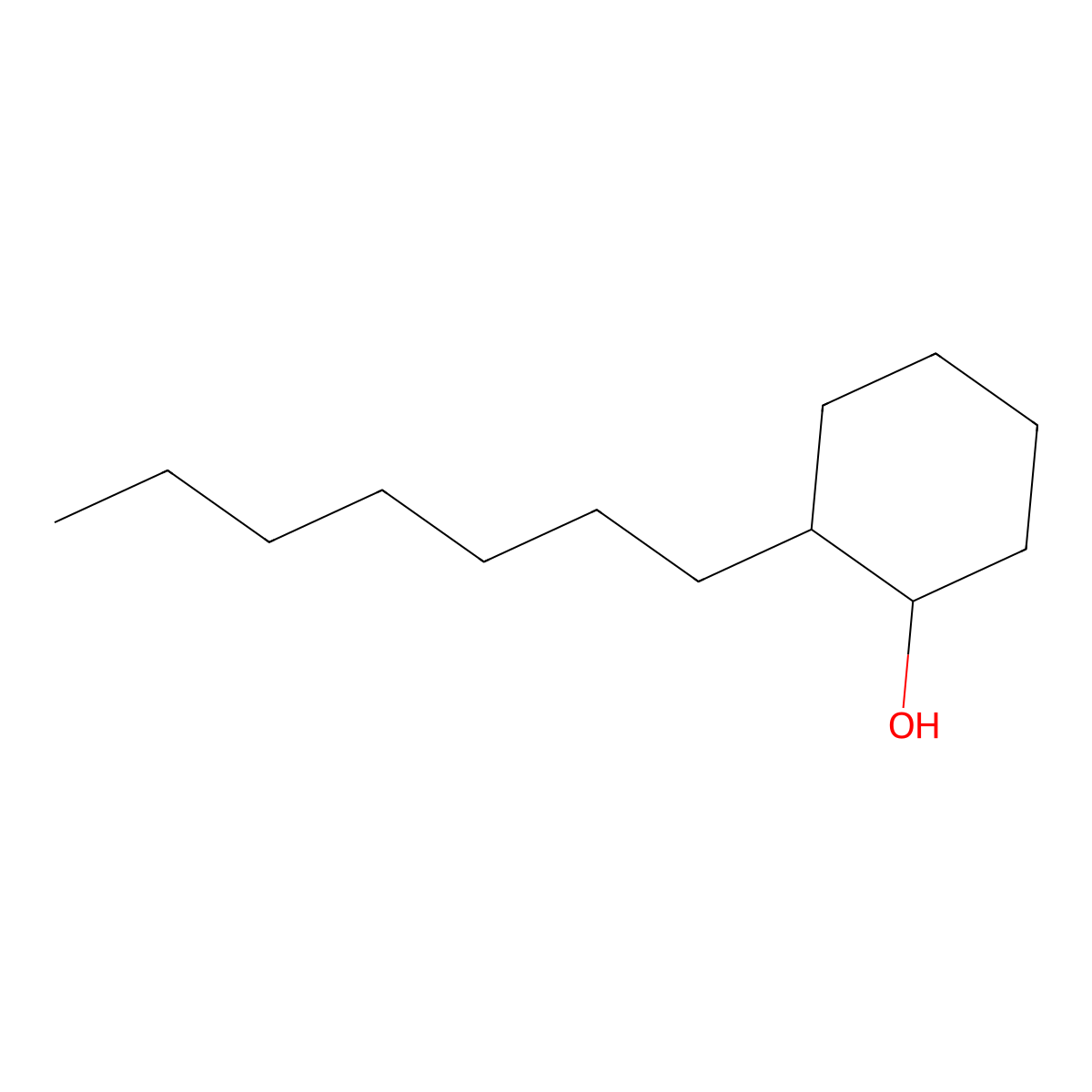 2-Heptylcyclohexan-1-ol molecular structure, CAS 106377-37-1