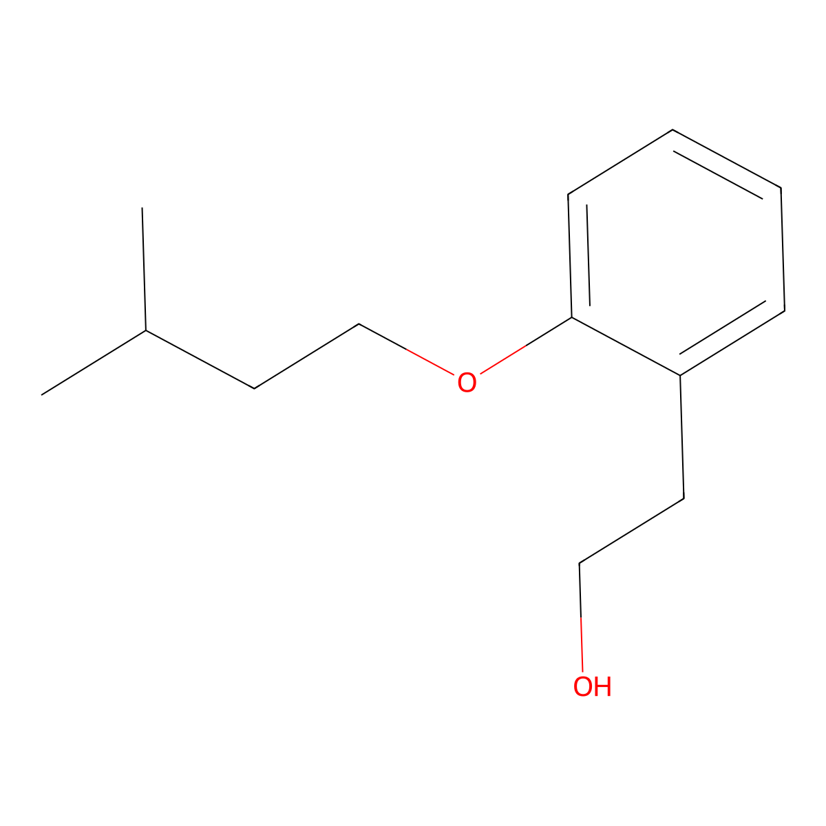 2-iso-Pentoxyphenethyl alcohol molecular structure, CAS 106380-34-1