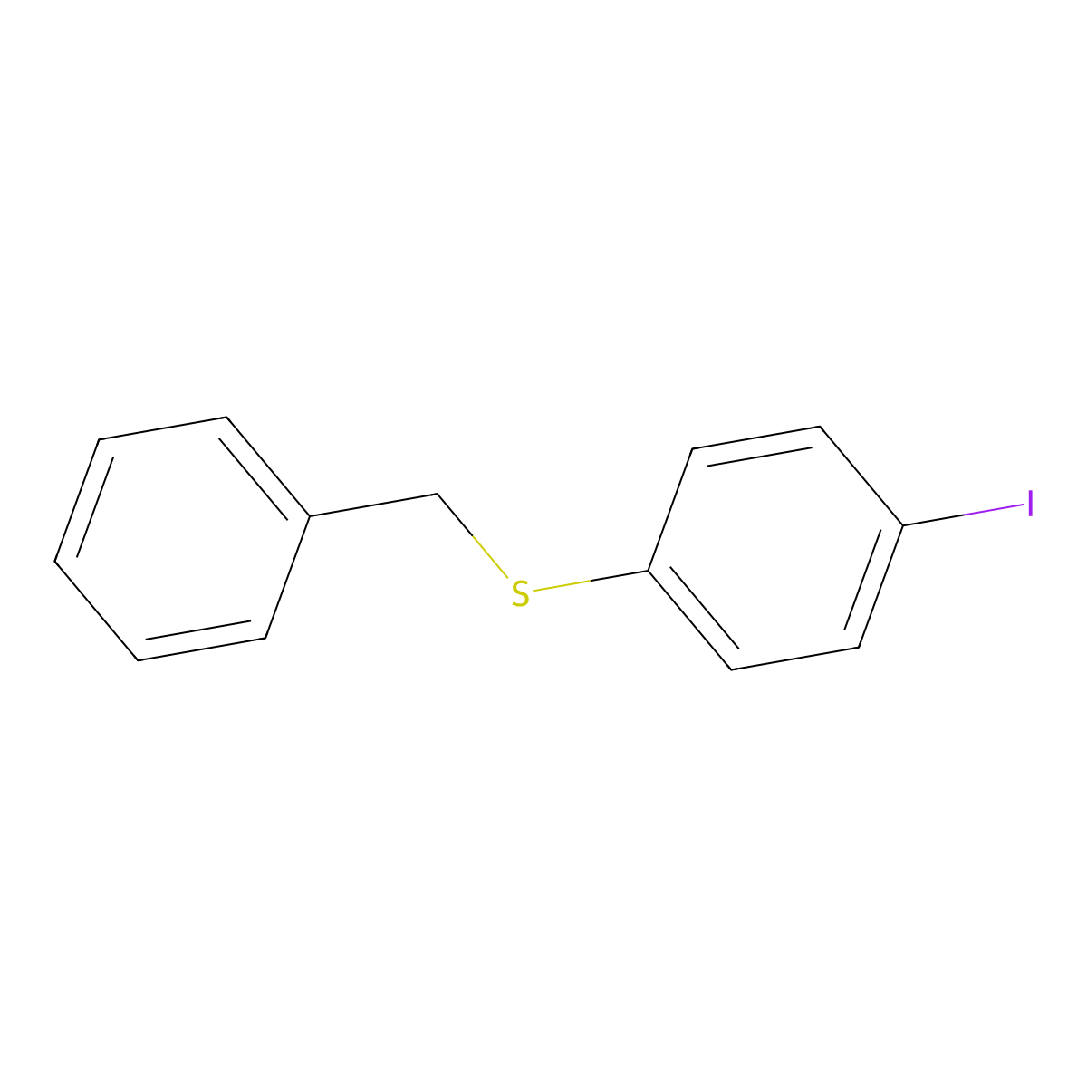 1-Iodo-4-[(phenylmethyl)thio]benzene molecular structure, CAS 106380-88-5