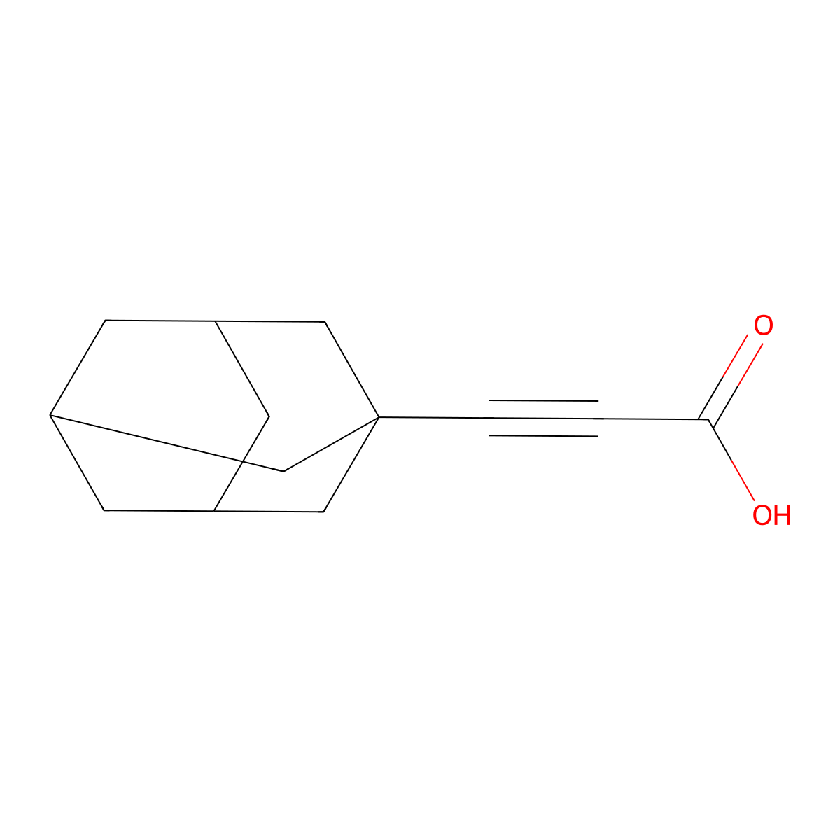 3-(Adamantan-1-YL)prop-2-ynoic acid molecular structure, CAS 106386-45-2