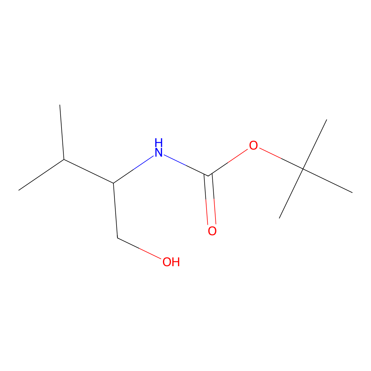 Boc-D-valinol molecular structure, CAS 106391-87-1