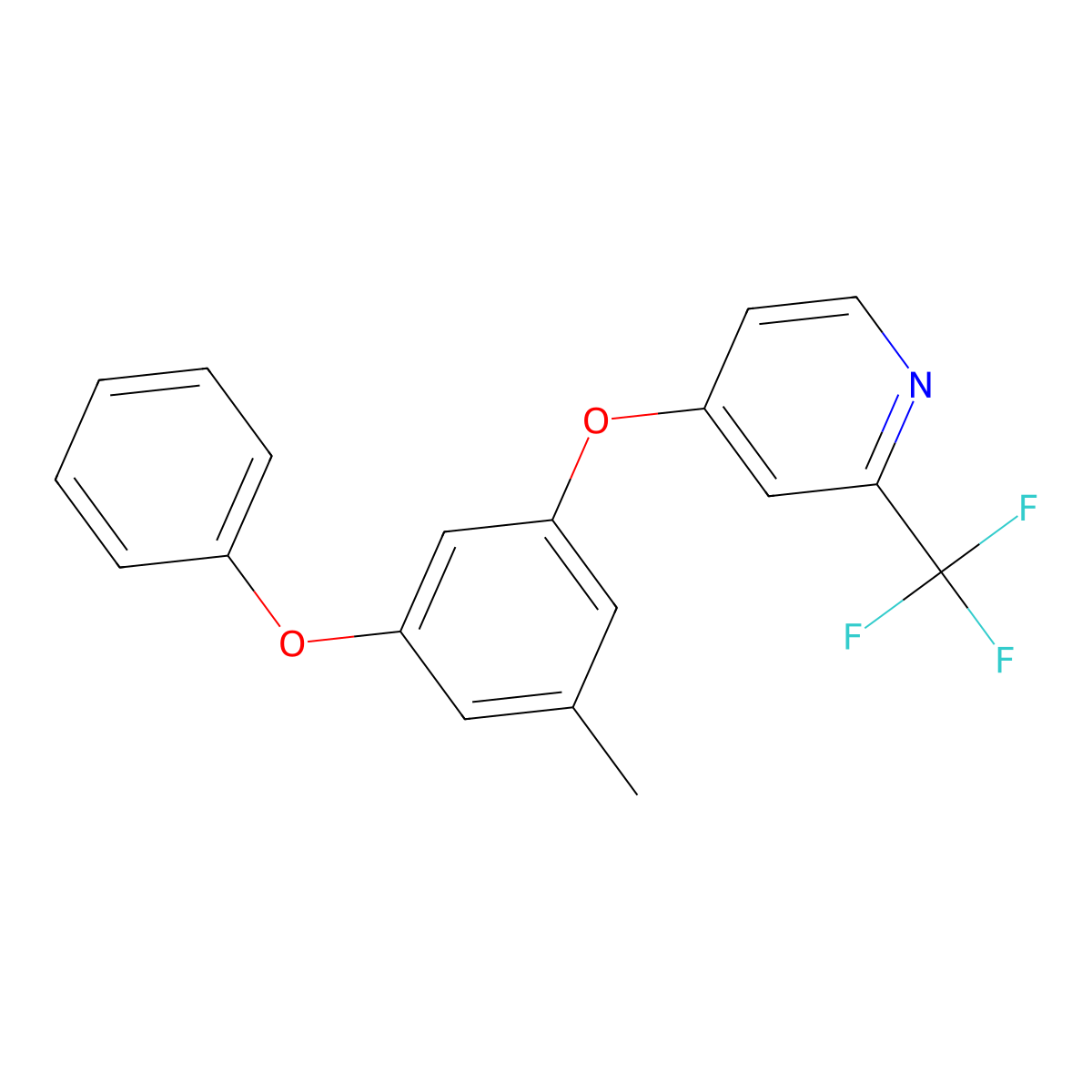 4-(3-Methyl-5-phenoxyphenoxy)-2-(trifluoromethyl)pyridine molecular structure, CAS 1063927-92-3