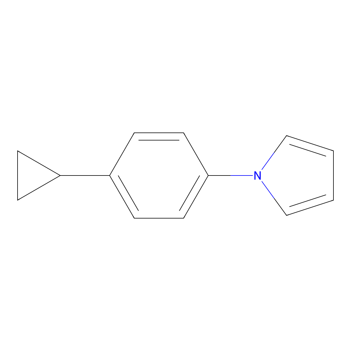 1-(4-Cyclopropylphenyl)-1H-pyrrole molecular structure, CAS 1063960-59-7