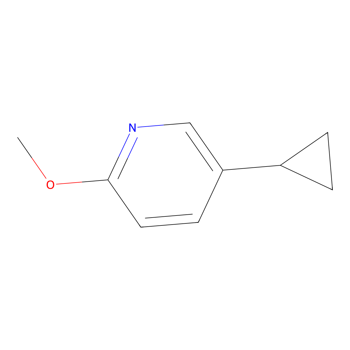 5-Cyclopropyl-2-methoxypyridine molecular structure, CAS 1063960-83-7