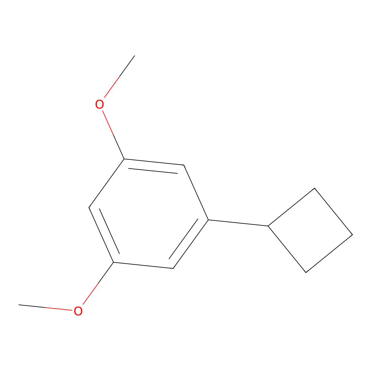 1-Cyclobutyl-3,5-dimethoxybenzene molecular structure, CAS 1063961-19-2
