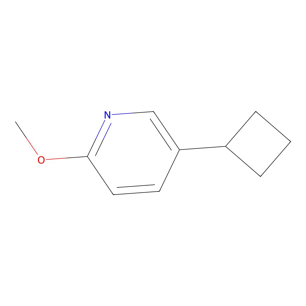5-Cyclobutyl-2-methoxypyridine molecular structure, CAS 1063961-23-8