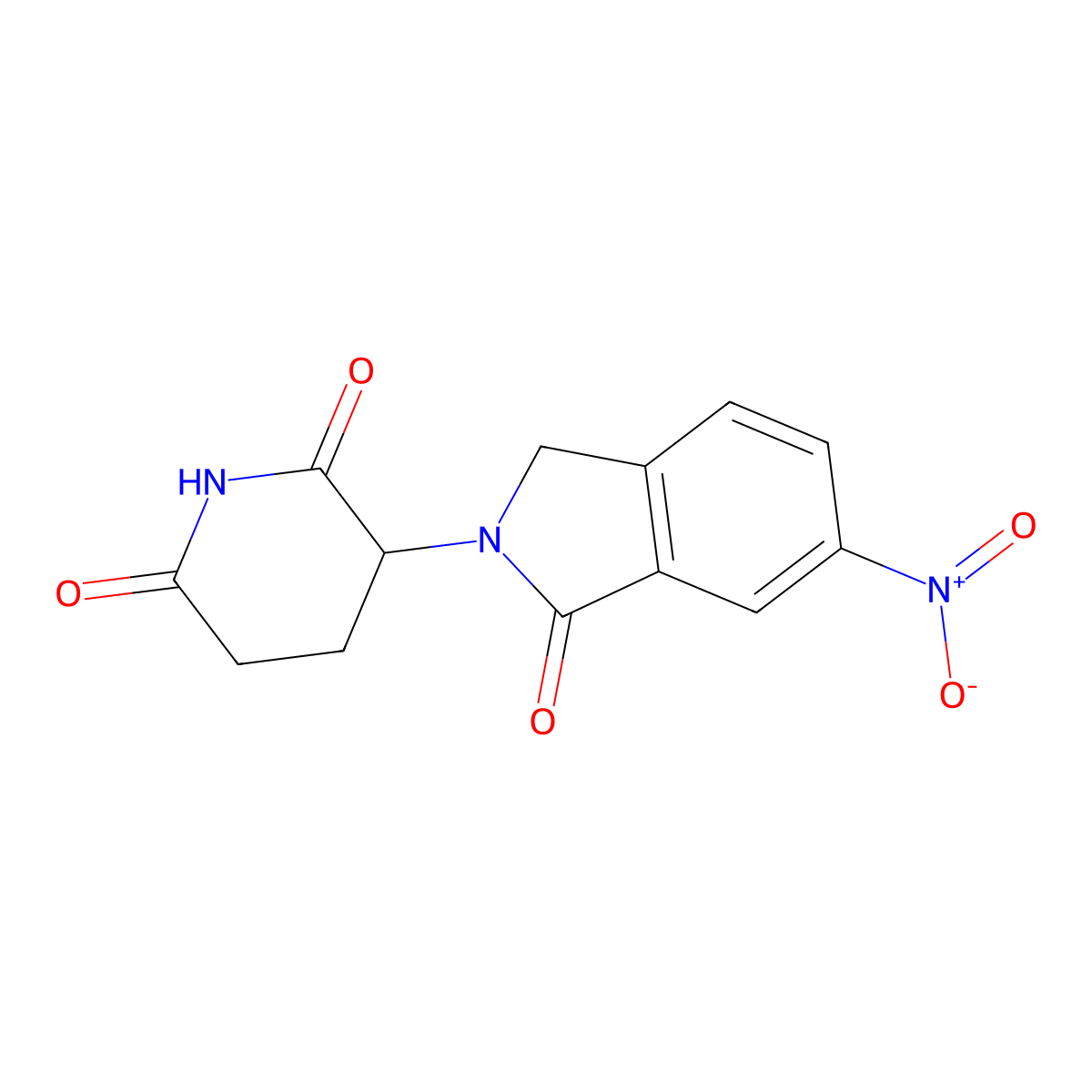1-Oxo-2-(2,6-dioxopiperidin-3-yl)-6-nitroisoindoline molecular structure, CAS 1063995-49-2