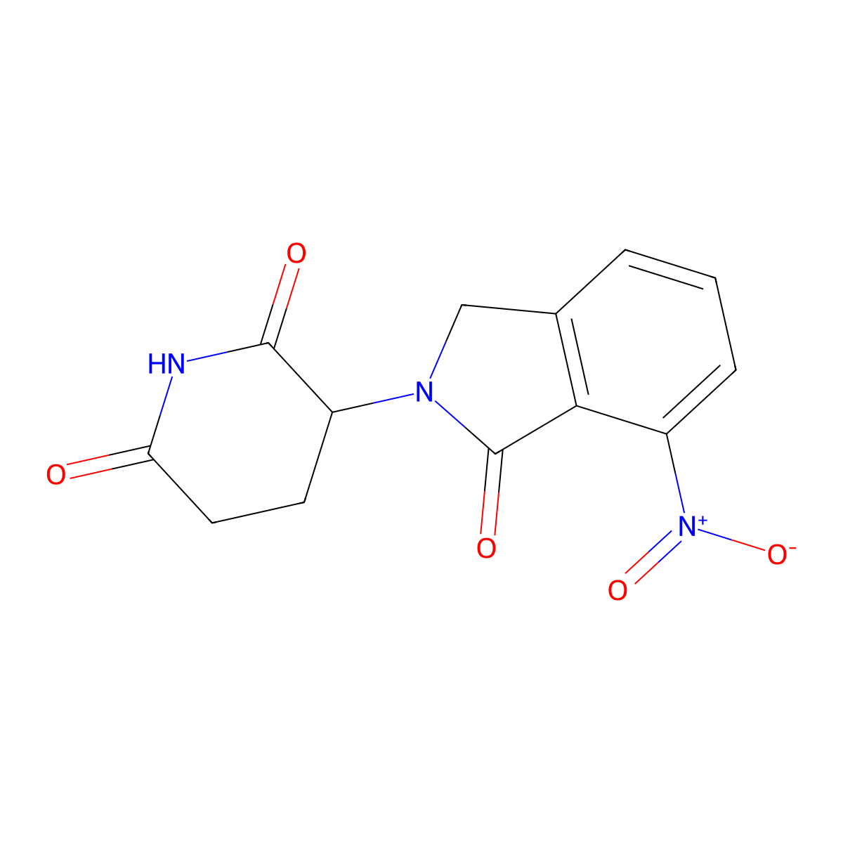 1-Oxo-2-(2,6-dioxopiperidine-3-yl)-7-nitroisoindoline molecular structure, CAS 1063995-54-9