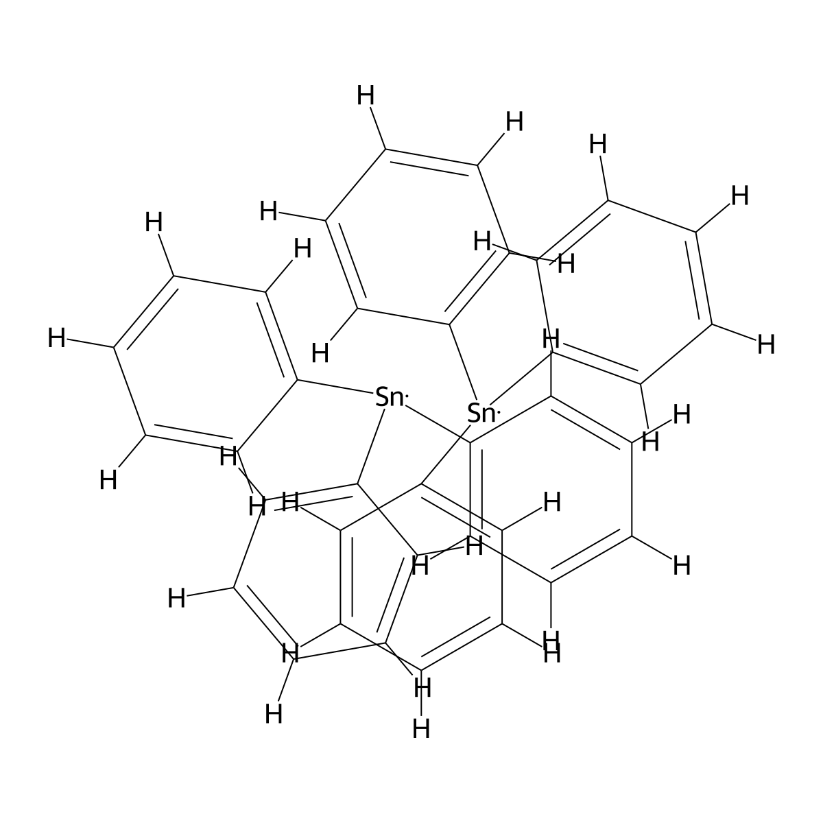 Hexaphenylditin molecular structure, CAS 1064-10-4