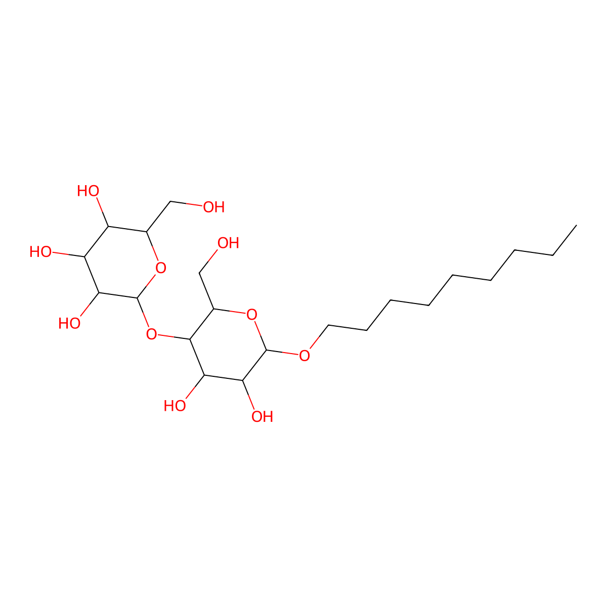 Nonyl 4-O-Alpha-D-Glucopyranosyl-Beta-D-Glucopyranoside molecular structure, CAS 106402-05-5