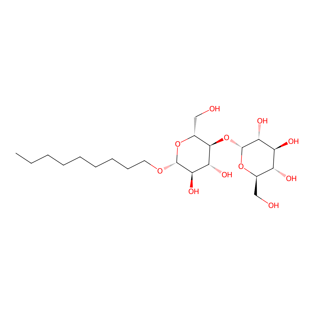 Nonyl 4-O-Alpha-D-Glucopyranosyl-Beta-D-Glucopyranoside molecular structure, CAS 106402-05-5