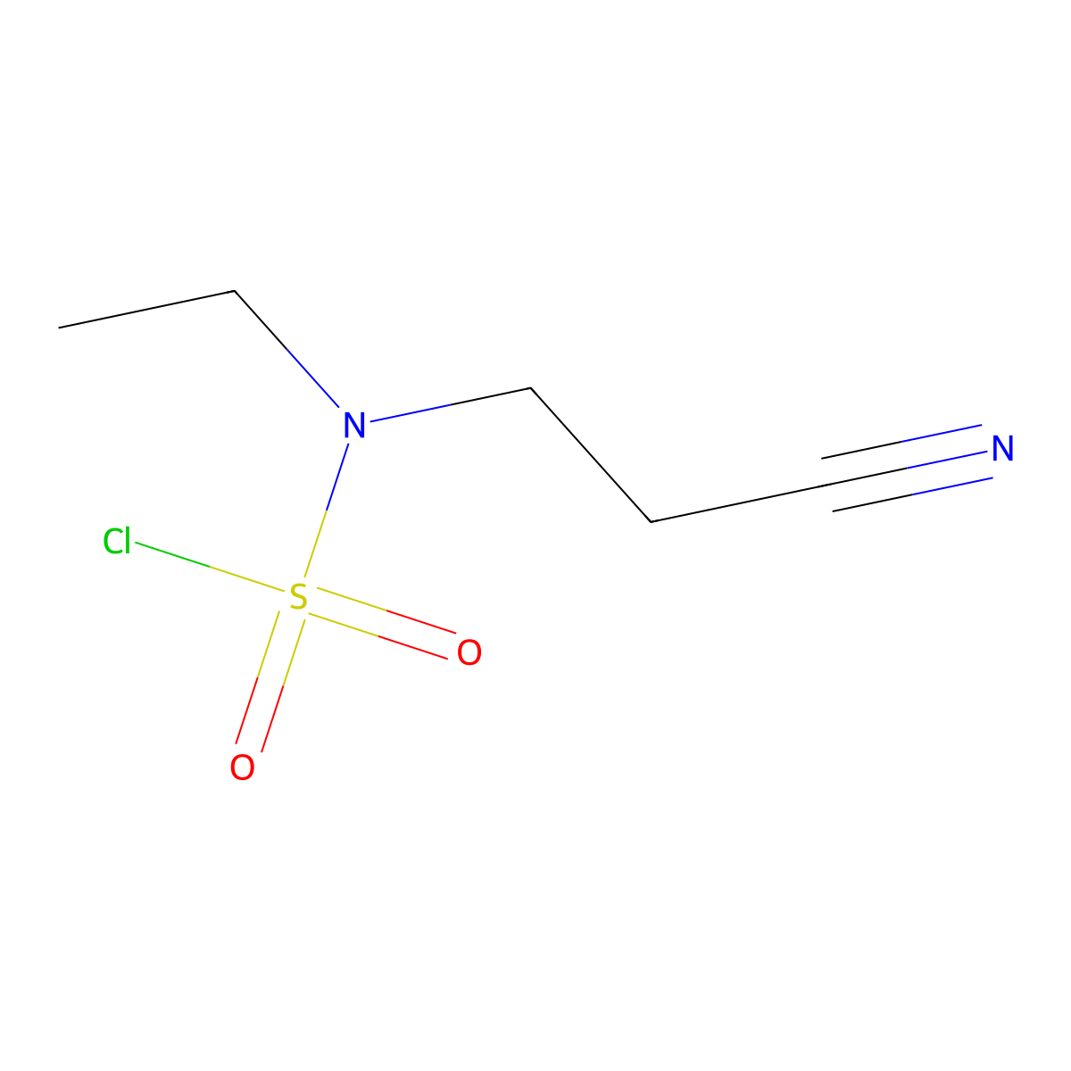 3-((Chlorosulfonyl)(ethyl)amino)propanenitrile molecular structure, CAS 1064037-92-8