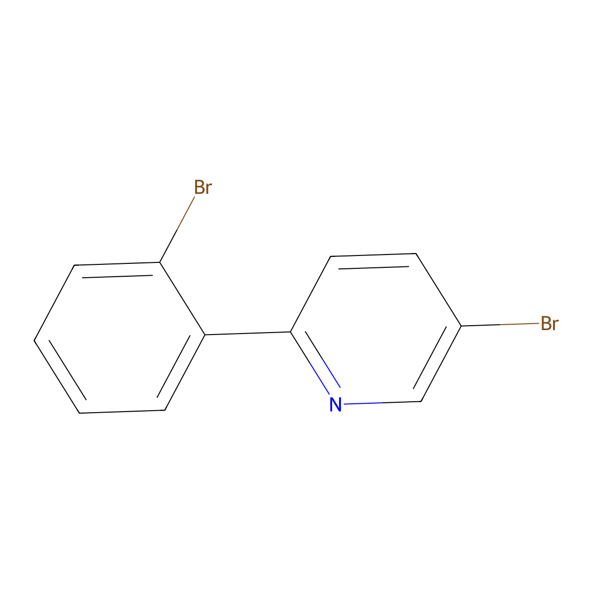 3-Bromo-6-(2-bromophenyl)pyridine molecular structure, CAS 1064057-73-3