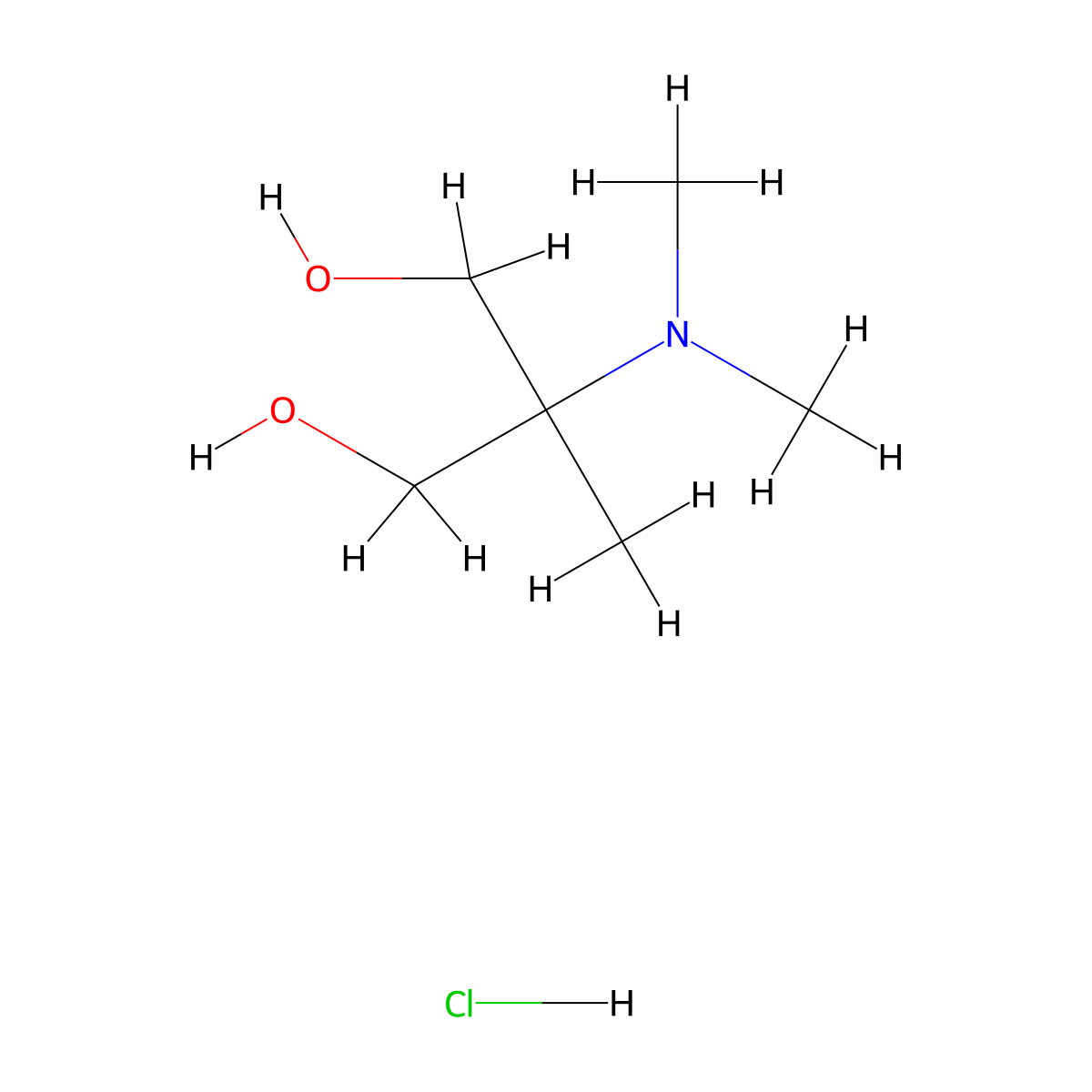 2-(Dimethylamino)-2-methylpropane-1,3-diol hydrochloride molecular structure, CAS 1064076-22-7