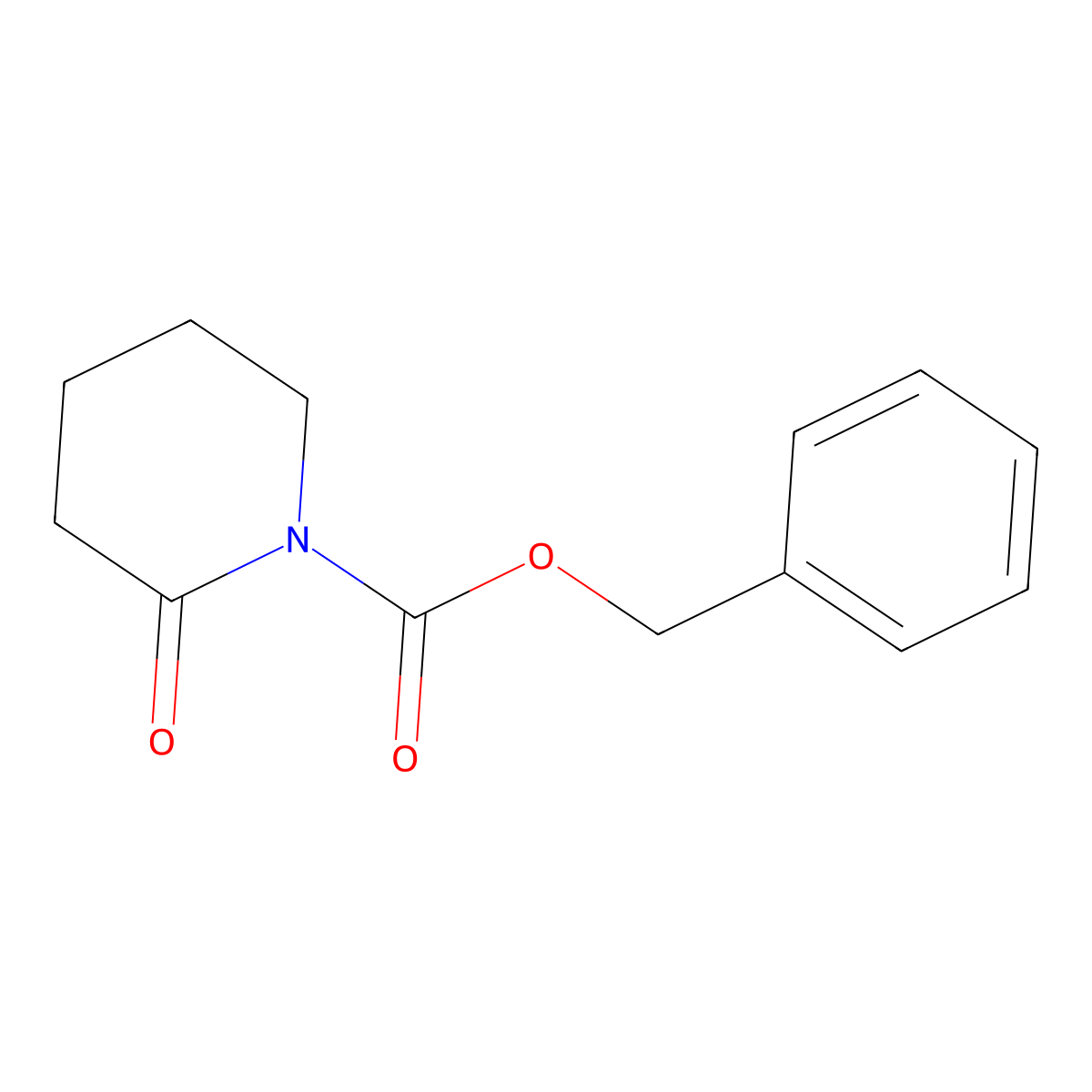 Benzyl 2-oxopiperidine-1-carboxylate molecular structure, CAS 106412-35-5