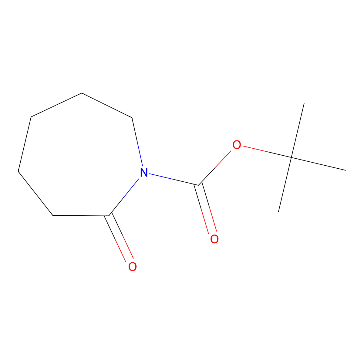 Tert-butyl 2-oxoazepane-1-carboxylate molecular structure, CAS 106412-36-6