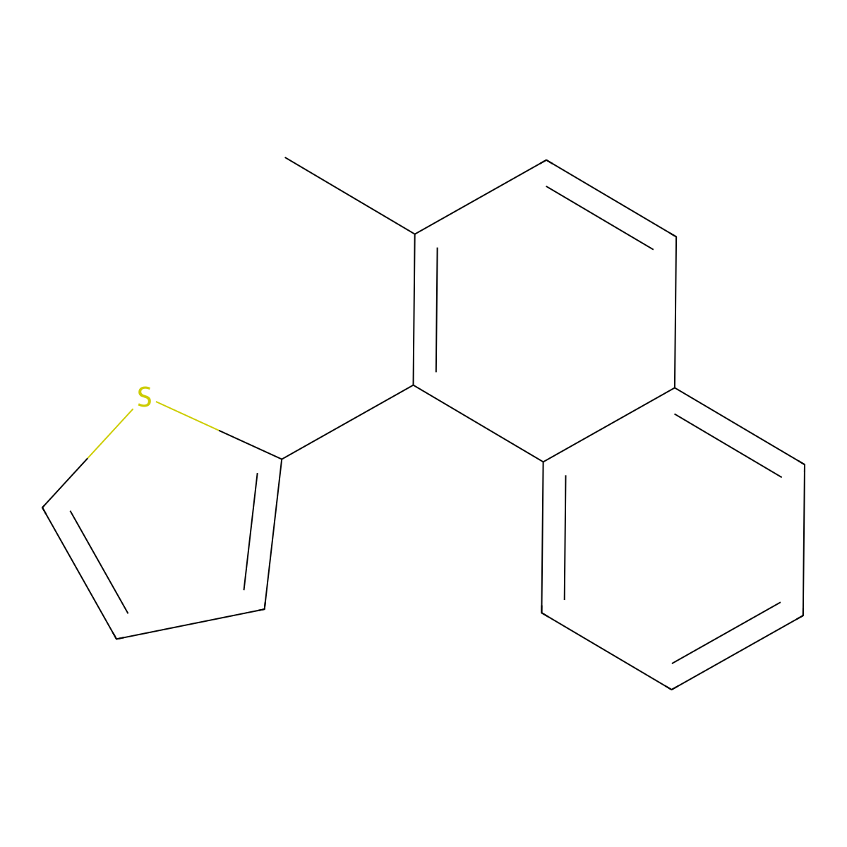 2-(2-Methyl-1-naphthalenyl)thiophene molecular structure, CAS 1064187-66-1