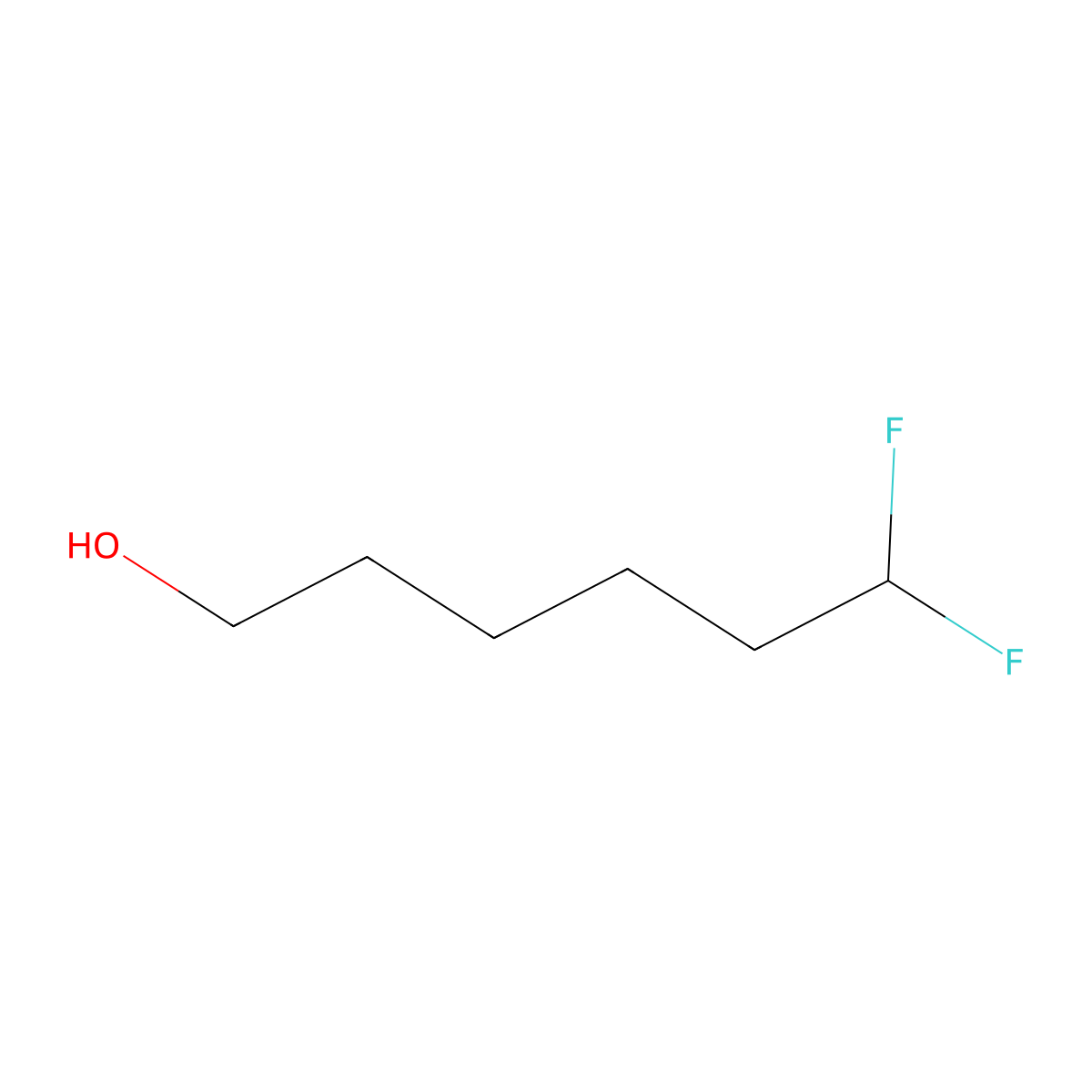 6,6-Difluorohexan-1-ol molecular structure, CAS 1064191-56-5
