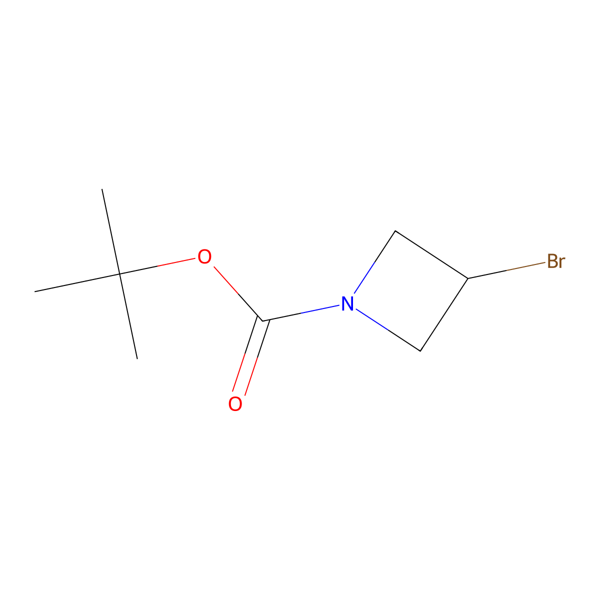 tert-Butyl 3-bromoazetidine-1-carboxylate molecular structure, CAS 1064194-10-0