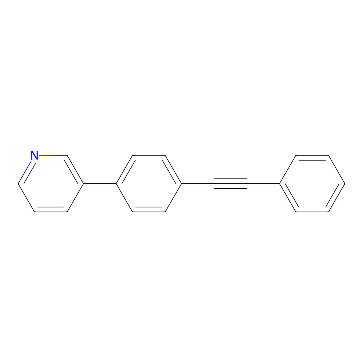 3-[4-(Phenylethynyl)phenyl]pyridine molecular structure, CAS 1064194-22-4