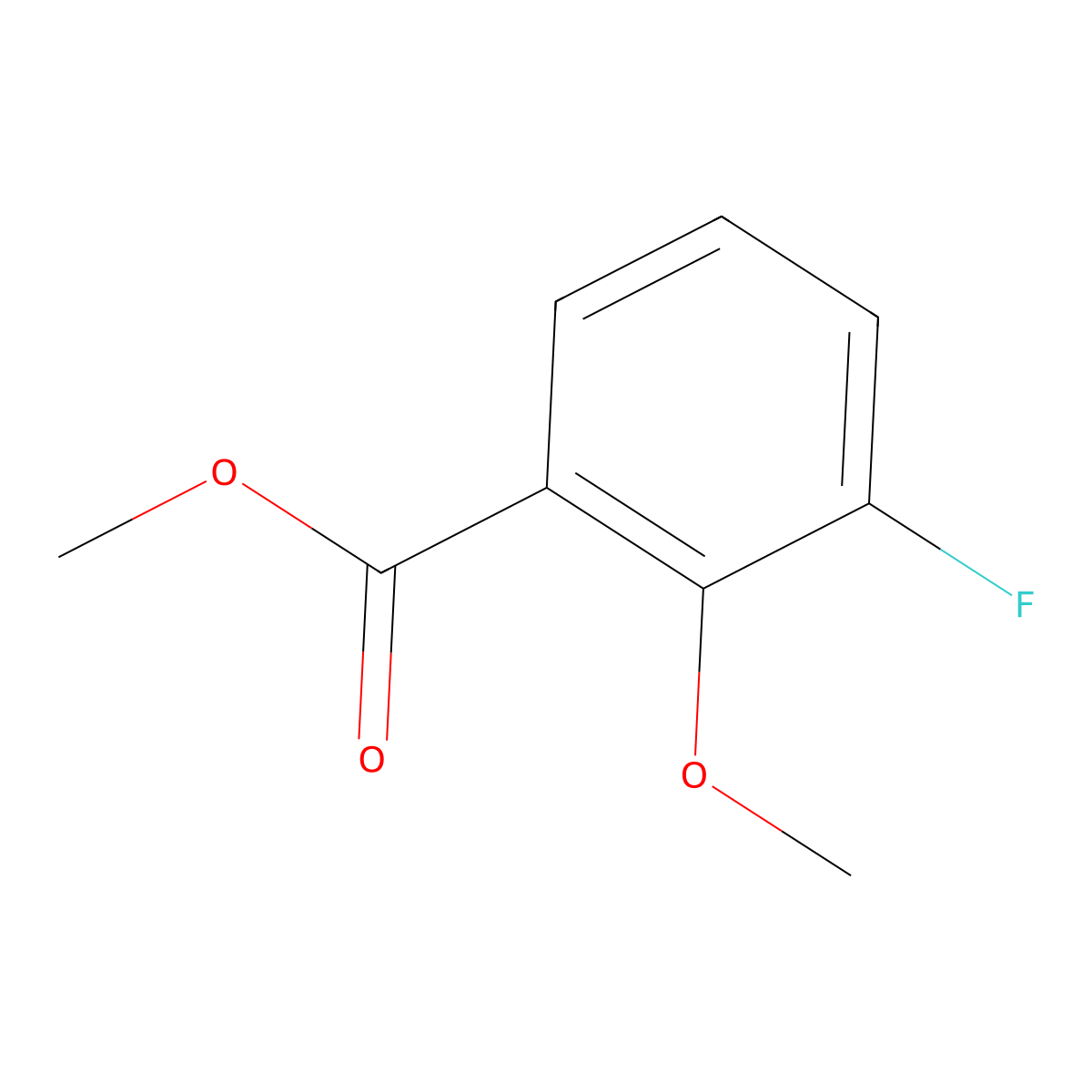 Methyl 3-fluoro-2-methoxybenzoate molecular structure, CAS 106428-04-0