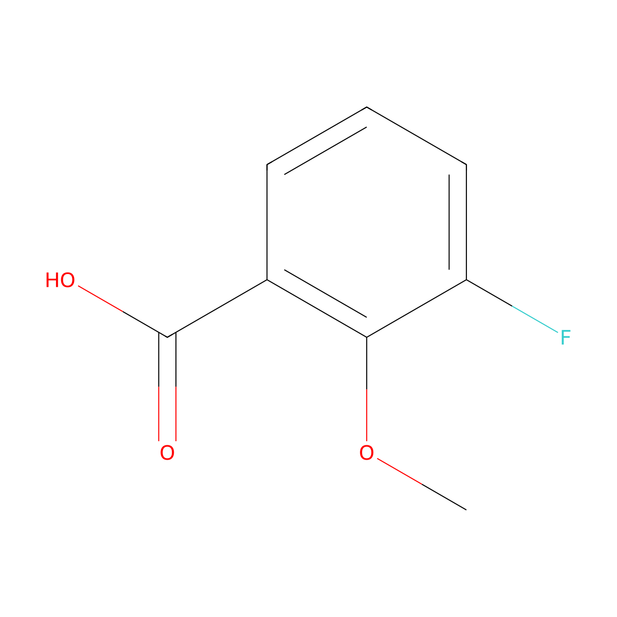 3-Fluoro-2-methoxybenzoic acid molecular structure, CAS 106428-05-1