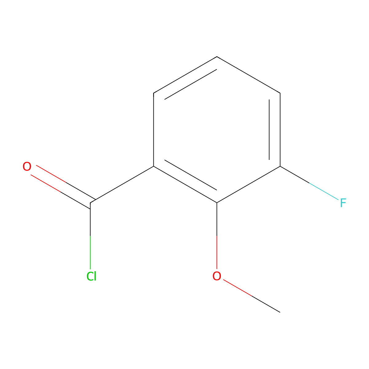 3-Fluoro-2-methoxybenzoyl chloride molecular structure, CAS 106428-06-2