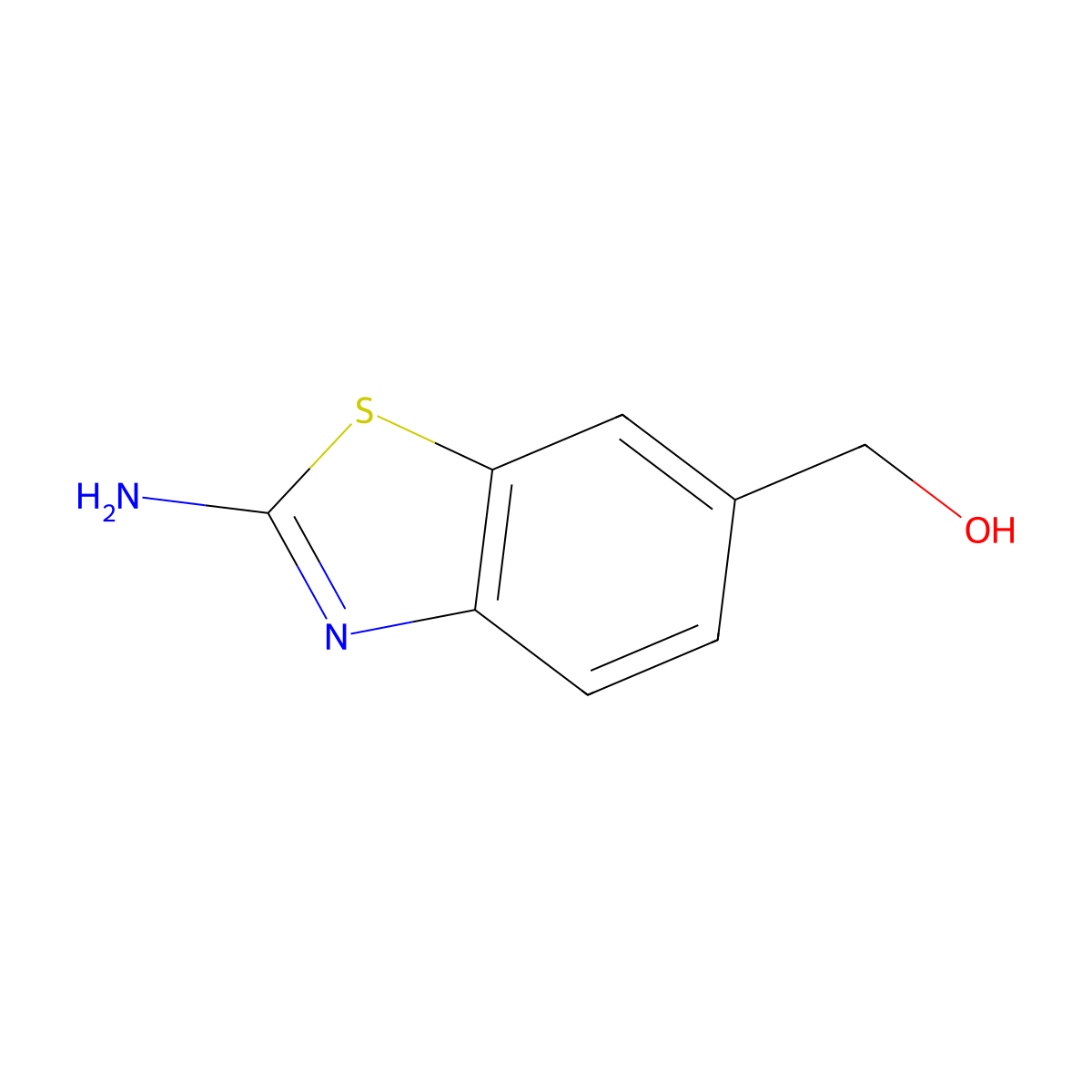(2-Aminobenzo[d]thiazol-6-yl)methanol molecular structure, CAS 106429-07-6