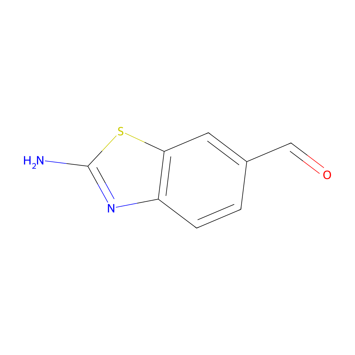 2-Aminobenzo[d]thiazole-6-carbaldehyde molecular structure, CAS 106429-08-7