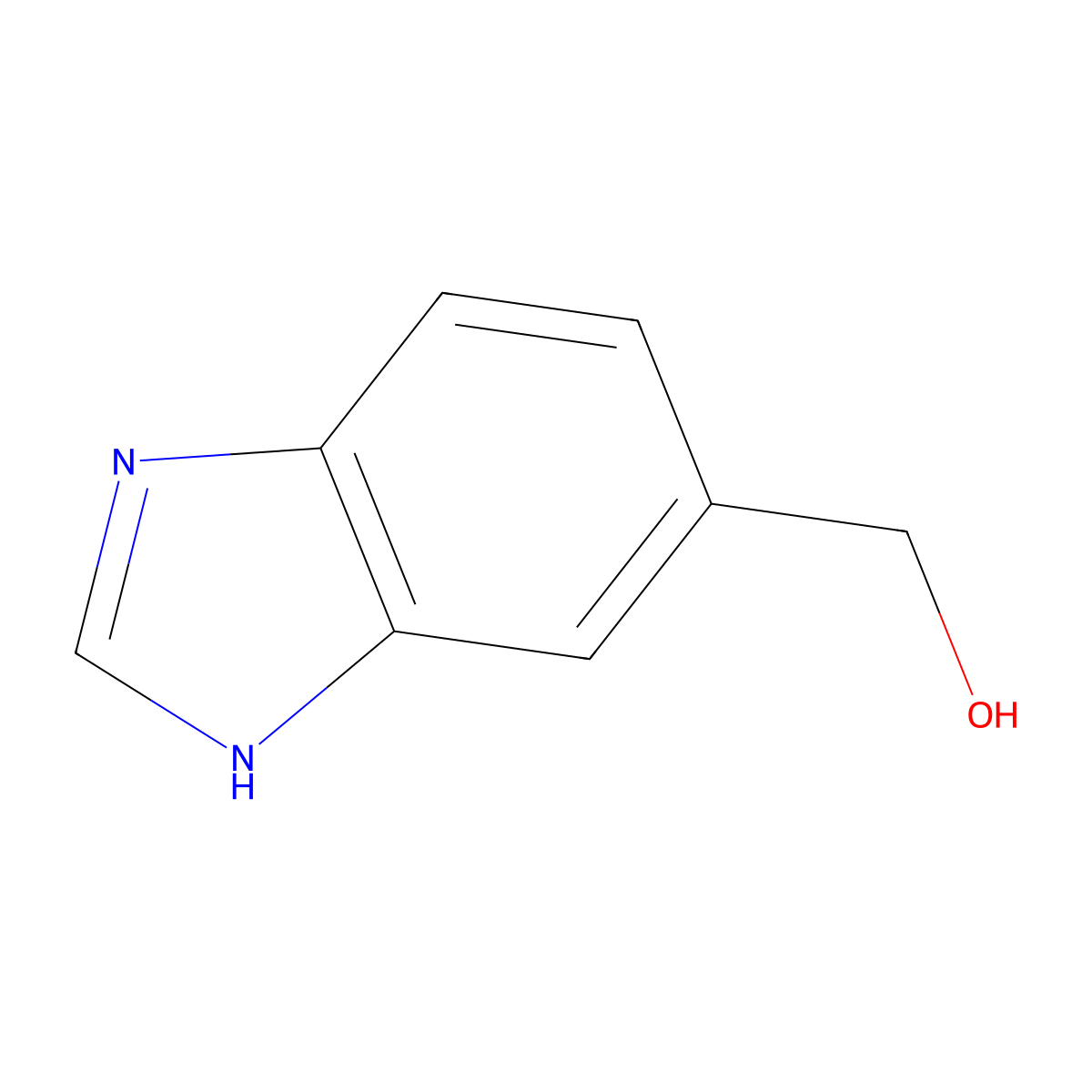 5-(Hydroxymethyl)-1H-benzimidazole molecular structure, CAS 106429-29-2