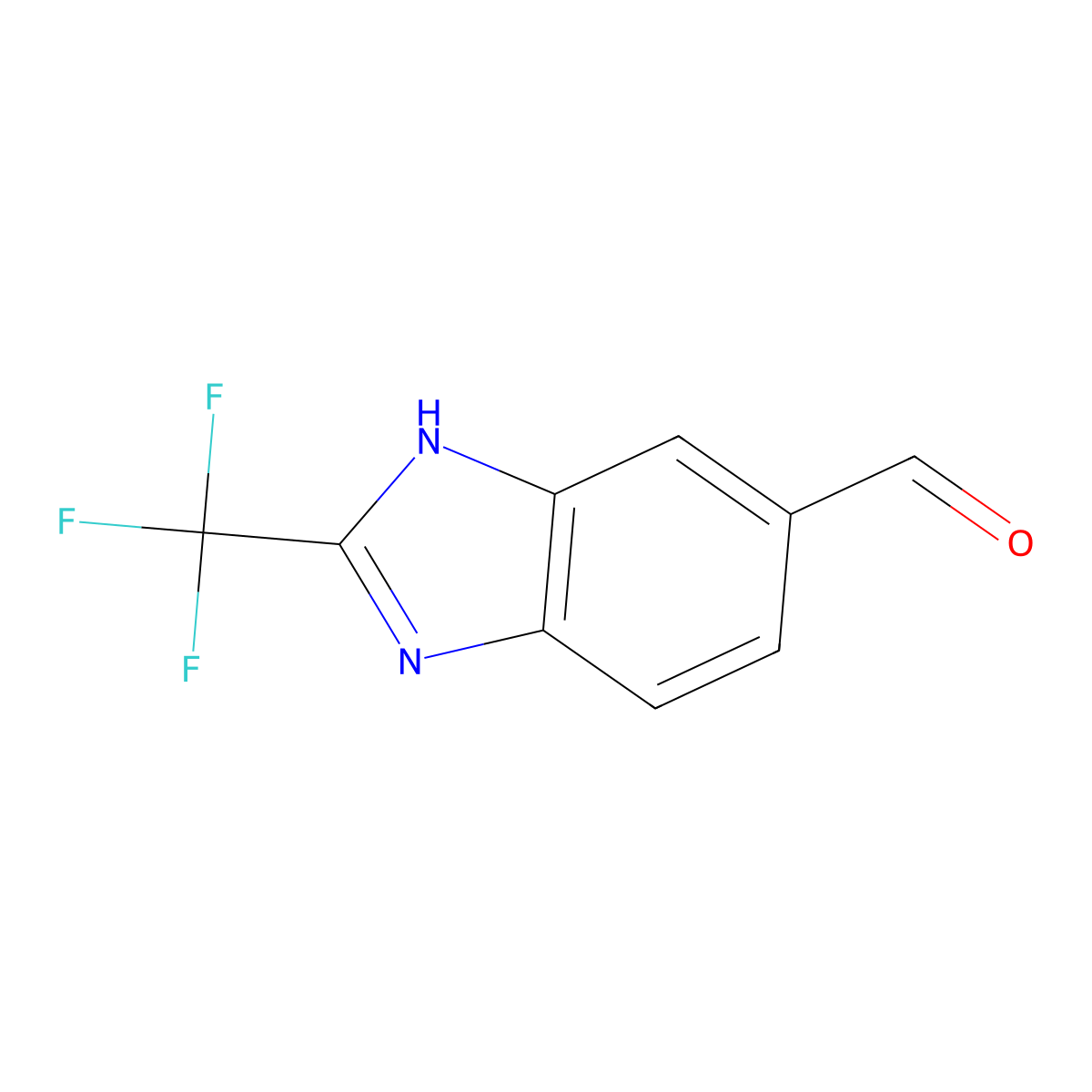 2-(Trifluoromethyl)-1h-benzo[d]imidazole-6-carbaldehyde molecular structure, CAS 106429-45-2